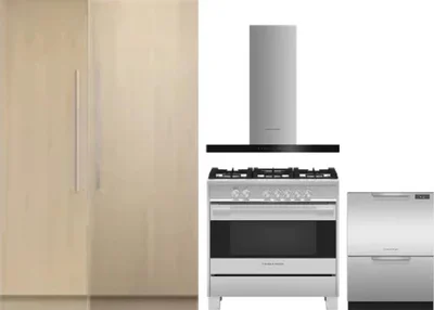 5 Piece Package Includes Refrigerator, Freezer, Range, Hood And Dishwasher